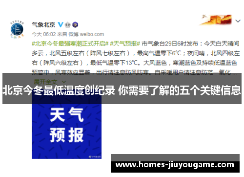 北京今冬最低温度创纪录 你需要了解的五个关键信息